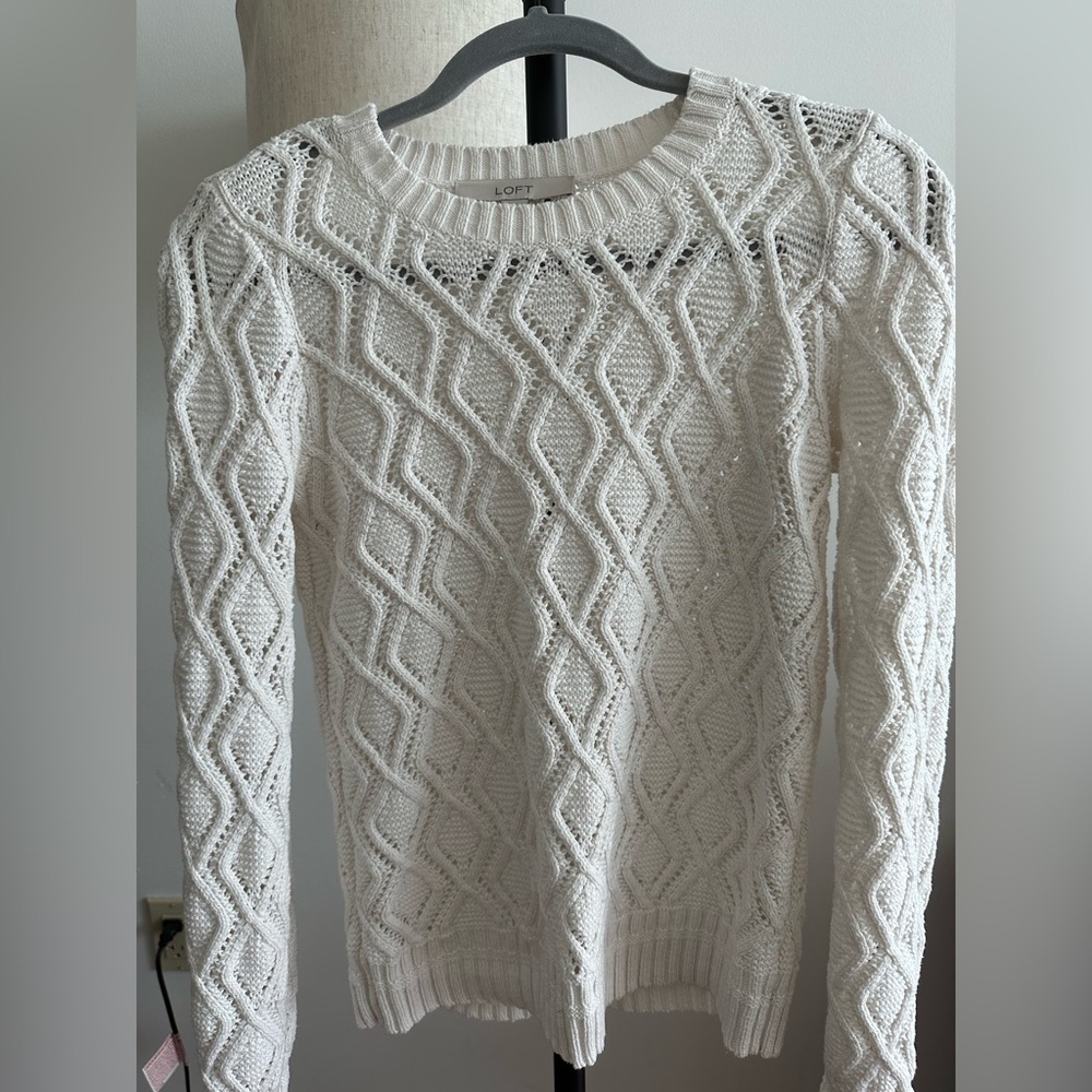 Loft white sweater